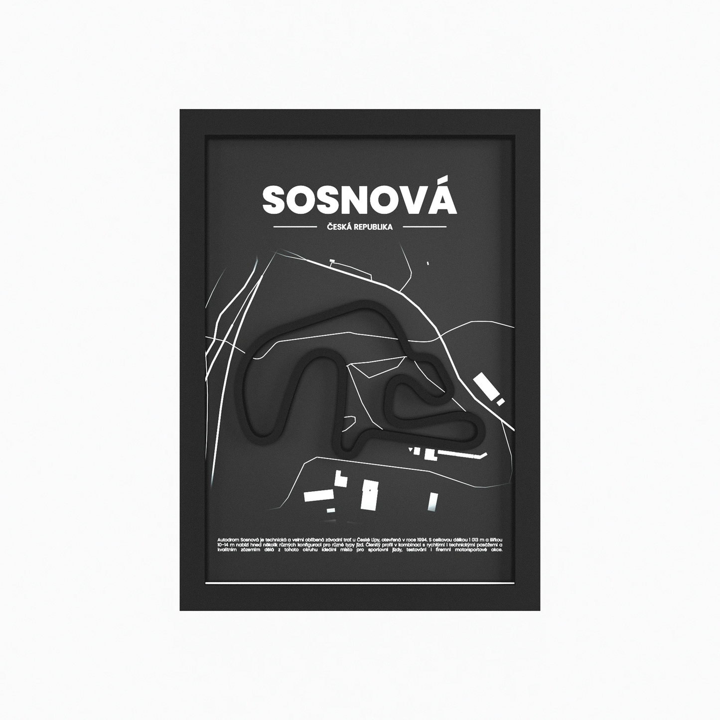 3D Obraz Okruhu - SOSNOVÁ s vlastním textem