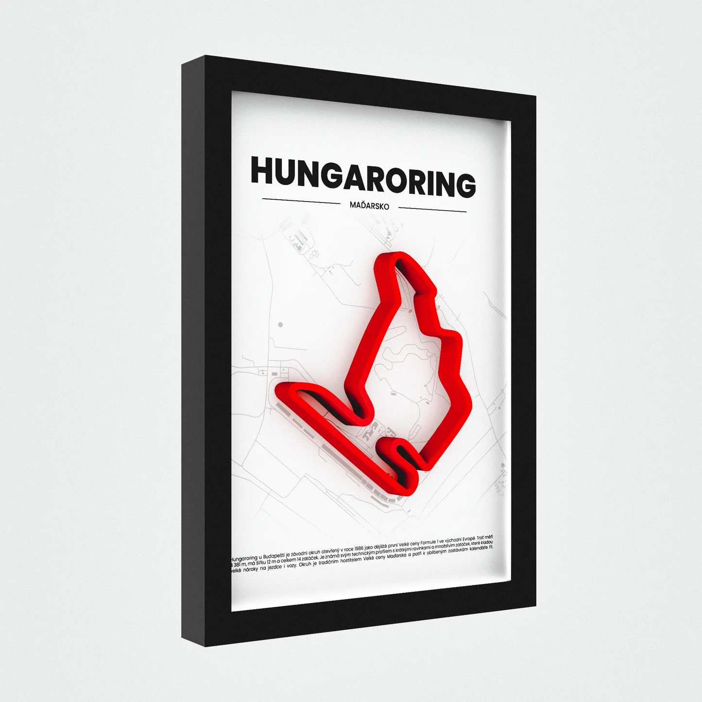 3D Obraz Okruhu Formule 1 - HUNGARORING s vlastním textem