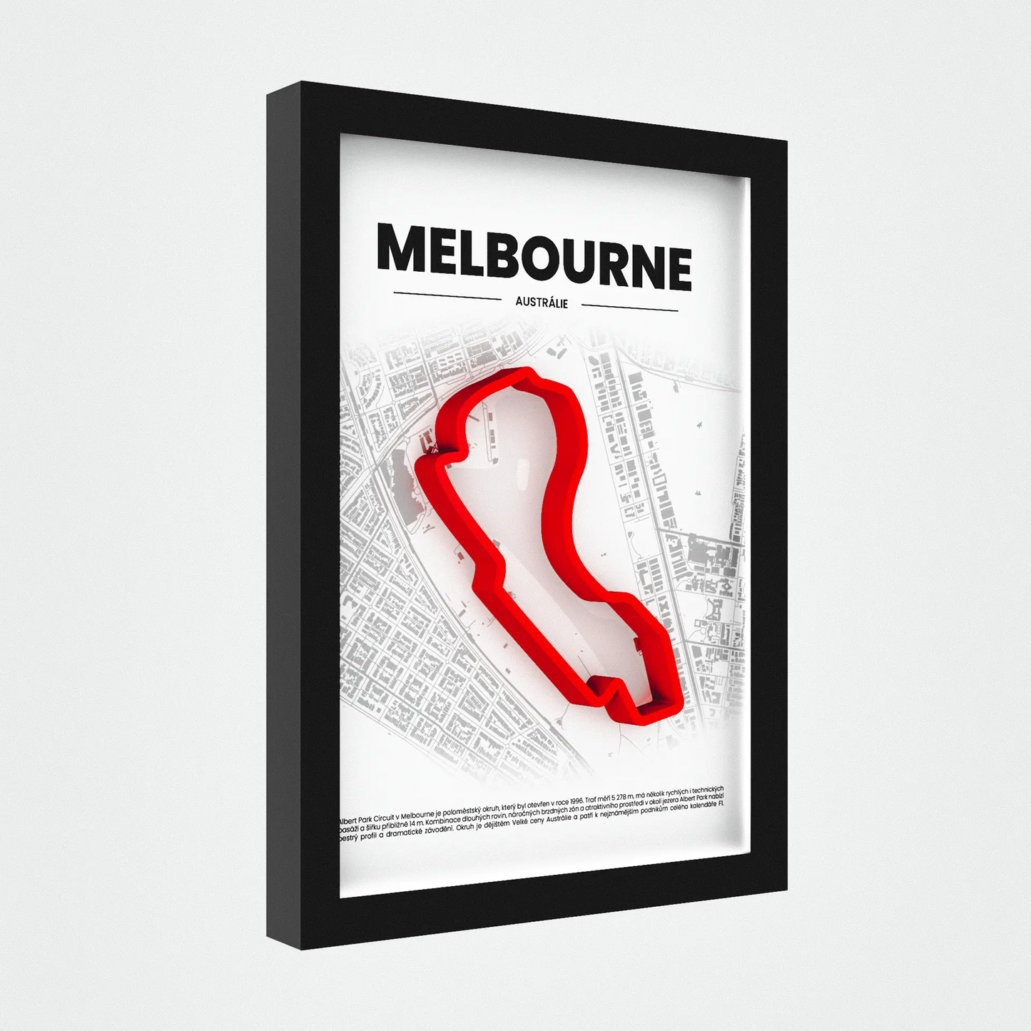 3D Obraz Okruhu Formule 1 - MELBOURNE s vlastním textem