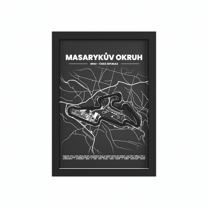 3D Obraz Okruhu - MASARYKŮV OKRUH - BRNO s vlastním textem