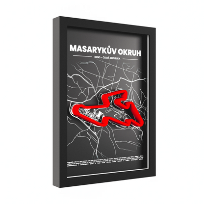 3D Obraz Okruhu - MASARYKŮV OKRUH - BRNO s vlastním textem