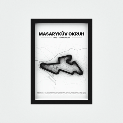 3D Obraz Okruhu - MASARYKŮV OKRUH - BRNO s vlastním textem