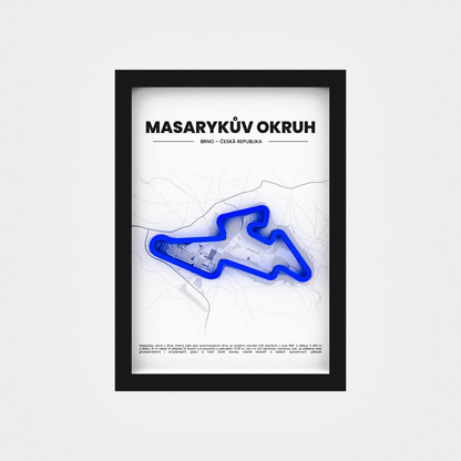 3D Obraz Okruhu - MASARYKŮV OKRUH - BRNO s vlastním textem