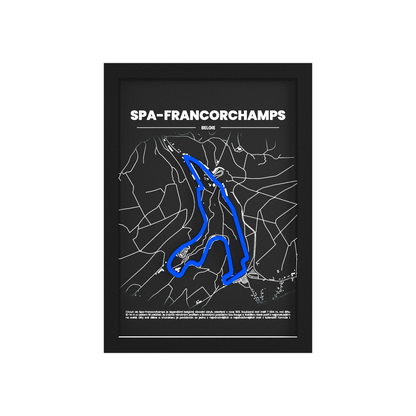 3D Obraz Okruhu Formule 1 - SPA-FRANCORCHAMPS s vlastním textem