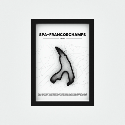 3D Obraz Okruhu Formule 1 - SPA-FRANCORCHAMPS s vlastním textem