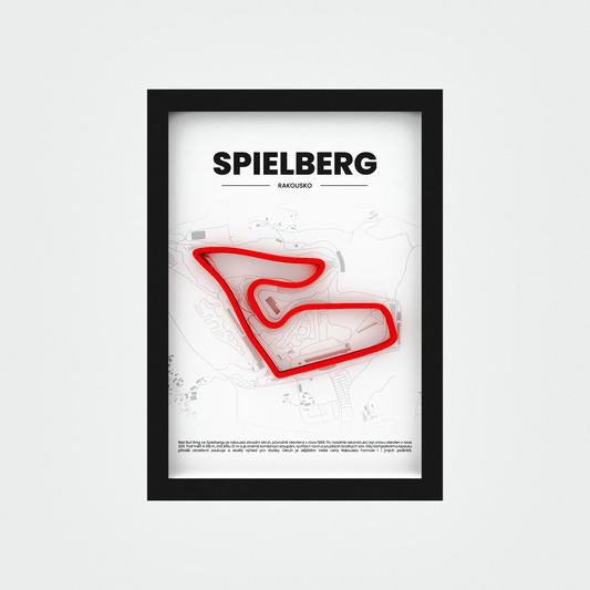 3D Obraz Okruhu Formule 1 - SPIELBERG [Red Bull Ring] s vlastním textem