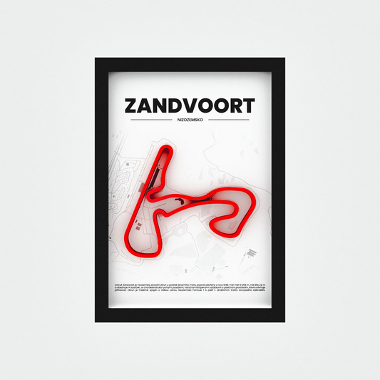 3D Obraz Okruhu Formule 1 - ZANDVOORT s vlastním textem