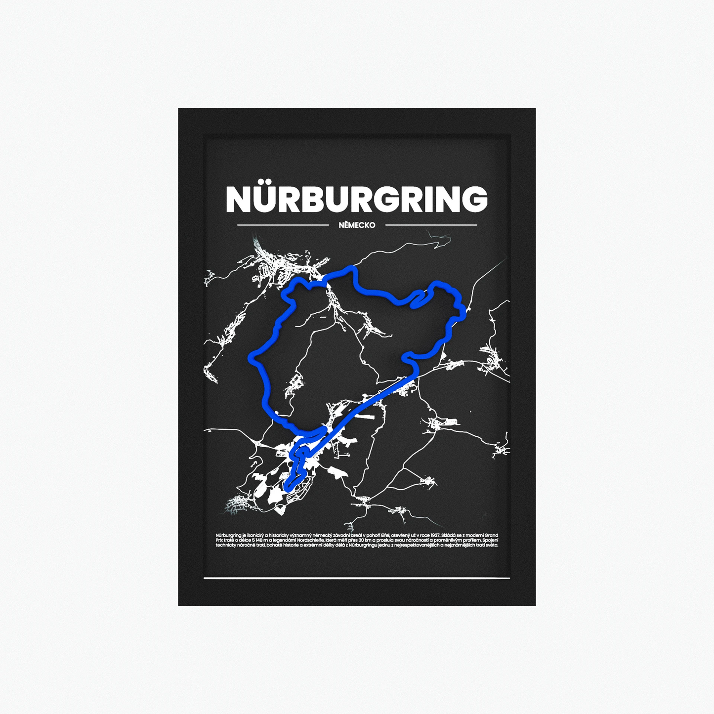 3D Obraz Okruhu - NÜRBURGRING s vlastním textem