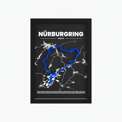 3D Obraz Okruhu - NÜRBURGRING s vlastním textem