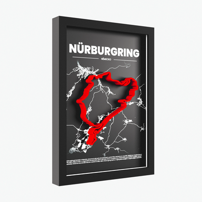 3D Obraz Okruhu - NÜRBURGRING s vlastním textem