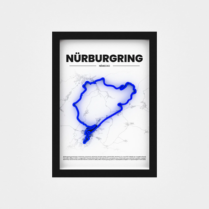 3D Obraz Okruhu - NÜRBURGRING s vlastním textem